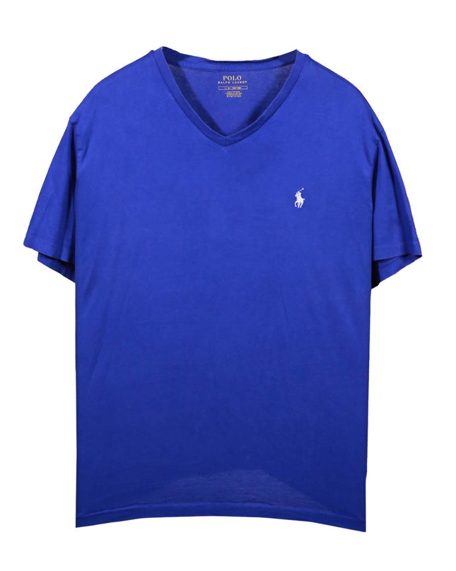 Ralph Lauren V-Neck Royal Blue Short Sleeve Classic T-Shirt