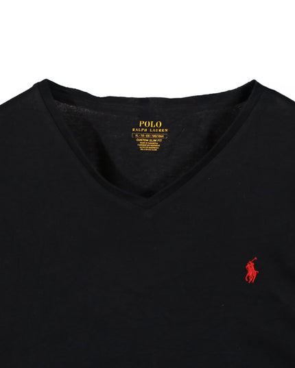 Ralph Lauren Slim Fit with Red Pony Logo V-Neck T-Shirt
