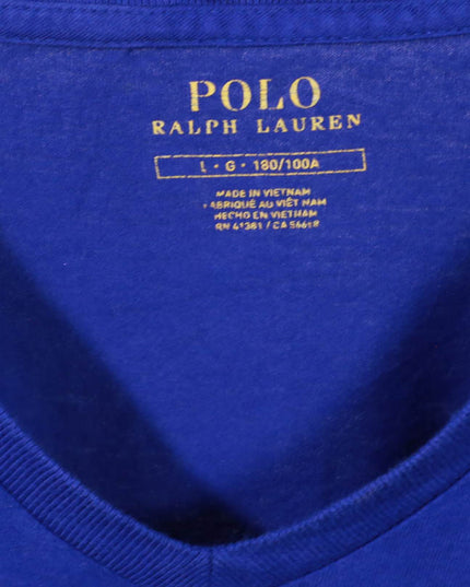 Ralph Lauren V-Neck Royal Blue Short Sleeve Classic T-Shirt