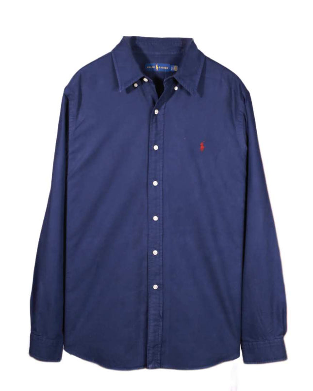 Ralph Lauren Navy Blue Oxford Button-Down Shirt - XL