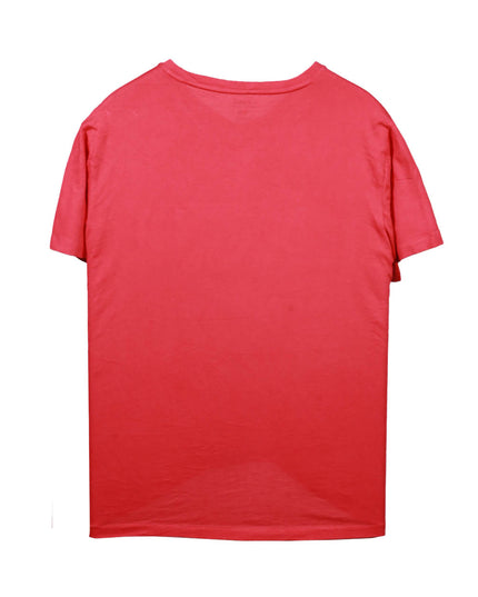 Ralph Lauren Red V-Neck with Blue Pony Logo T-Shirt