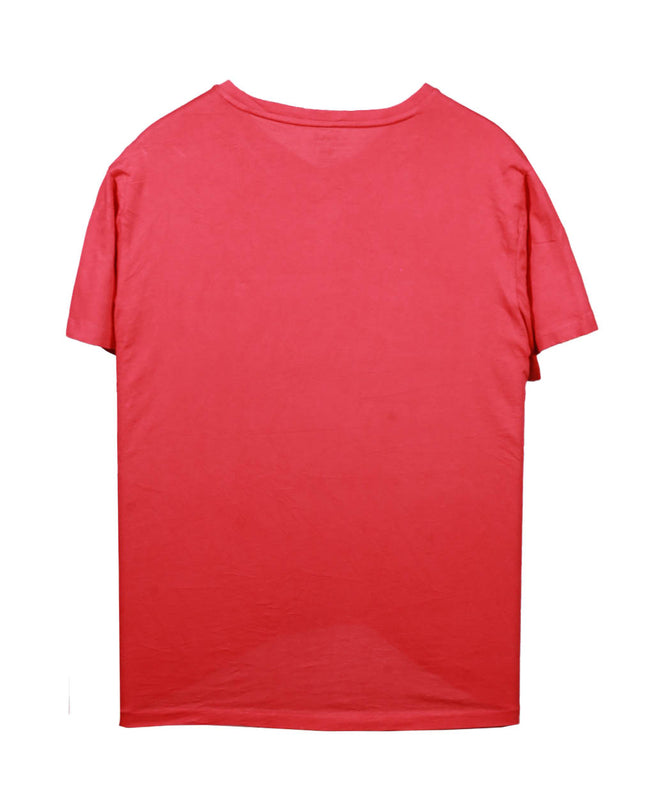 Ralph Lauren Red V-Neck with Blue Pony Logo T-Shirt