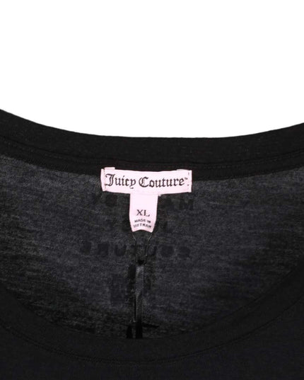 Juicy Couture Peace Love & Lipstick Black T-Shirt - L
