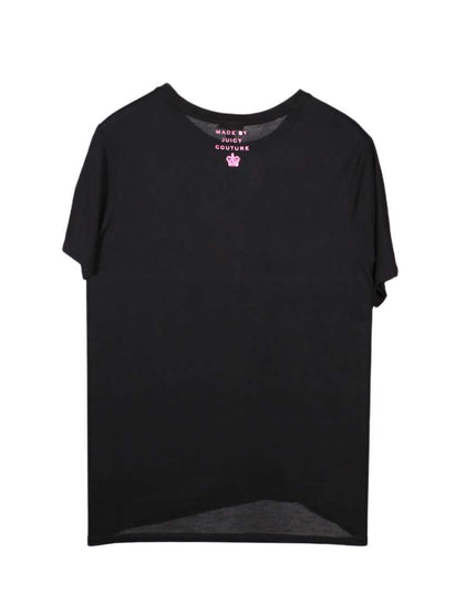 Juicy Couture Peace Love & Lipstick Black T-Shirt - L