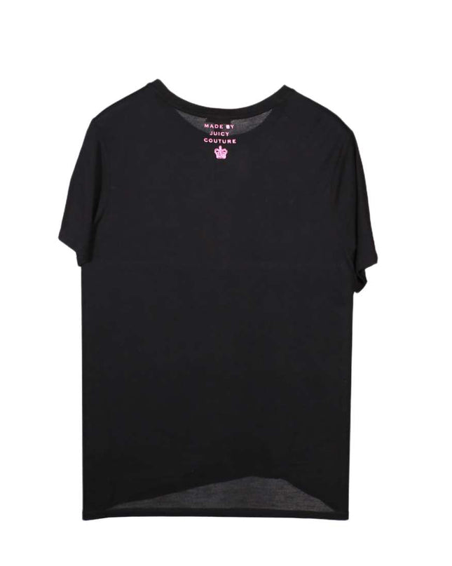 Juicy Couture Peace Love & Lipstick Black T-Shirt - L