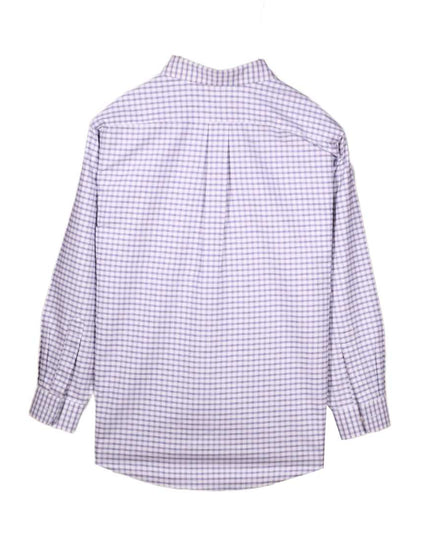 L.L. Bean Slim Fit Purple Check Button-Down Shirt – L