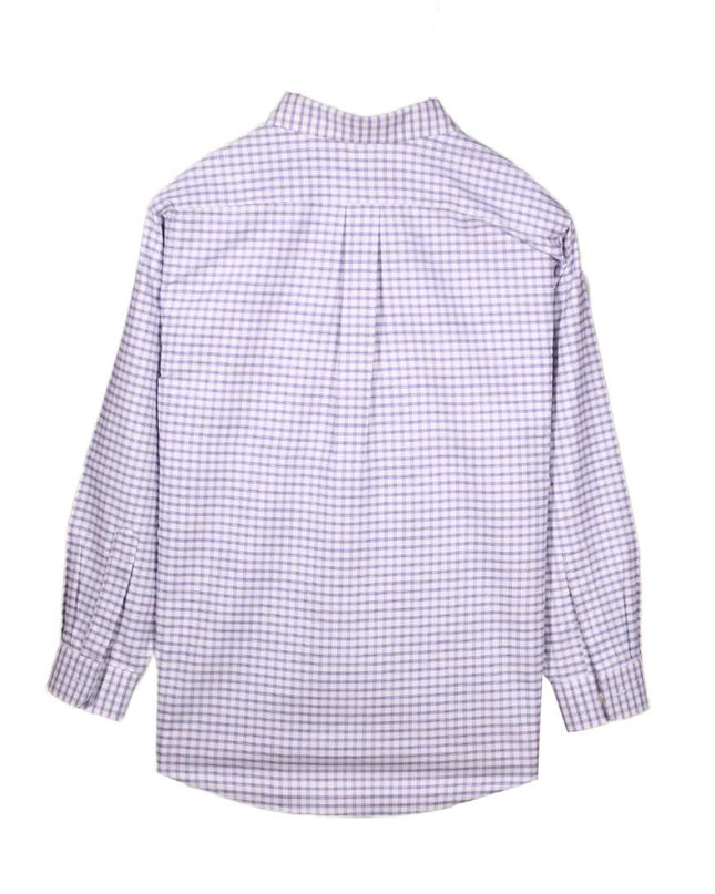 L.L. Bean Slim Fit Purple Check Button-Down Shirt – L