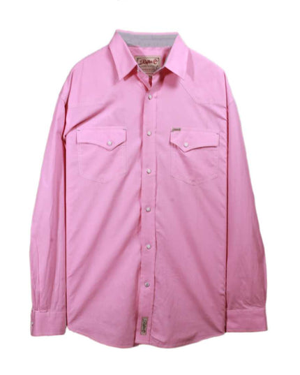 Rafter C Cowboy Collection Pink Western Pearl Snap Button Shirt - XXL