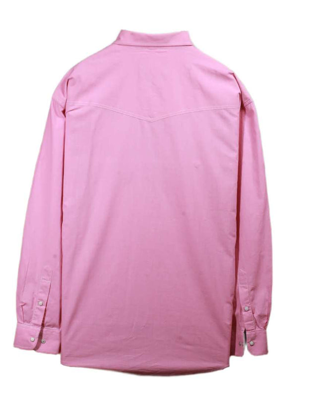 Rafter C Cowboy Collection Pink Western Pearl Snap Button Shirt - XXL