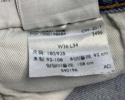 Levi's Blue 501 Original Fit Straight Leg Jeans