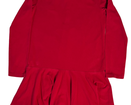 Ralph Lauren Red Girls Long Sleeve Flared Polo Dress