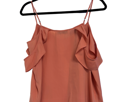 Abercrombie & Fitch Coral Ruffle Strap V-Neck Cami Top