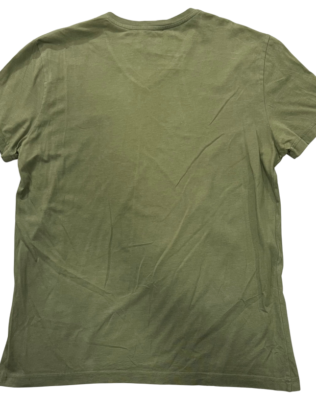 Lacoste Olive Green V-Neck Pima Cotton T-Shirt
