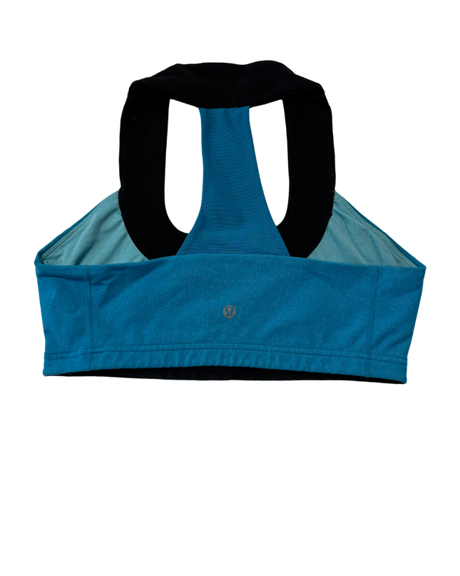 Lululemon Blue and Black Racerback Activewear Sports Bra