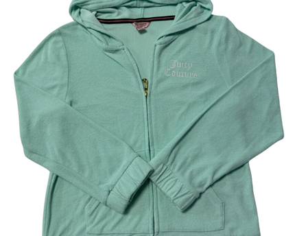 Juicy Couture Mint Green Terry Cloth Zip-Up Hoodie