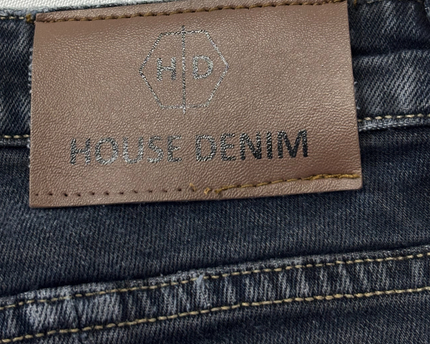 House Denim Dark Grey Seam Detail Straight Leg Jeans