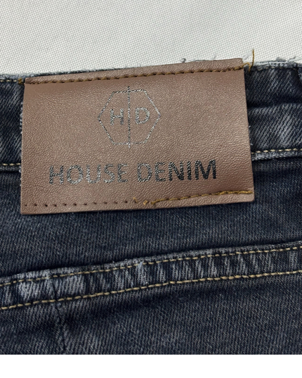 House Denim Dark Grey Seam Detail Straight Leg Jeans