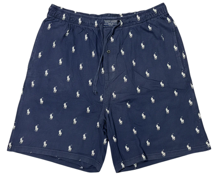 Polo Ralph Lauren Navy Blue All-Over Pony Print Sleep Shorts