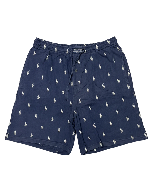 Polo Ralph Lauren Navy Blue All-Over Pony Print Sleep Shorts