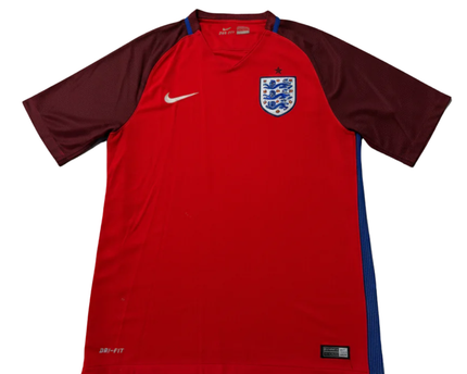 England 2016 Euro Away Nike Red Football Jersey