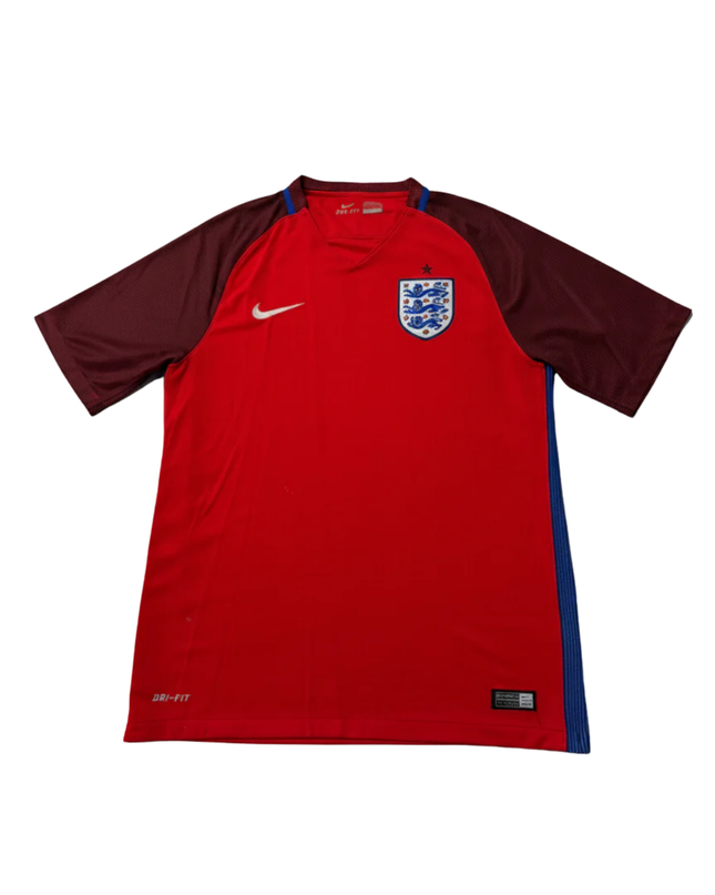 England 2016 Euro Away Nike Red Football Jersey