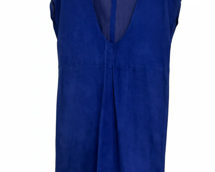 Jimmy Choo for H&M Blue Suede V-Back Shift Dress