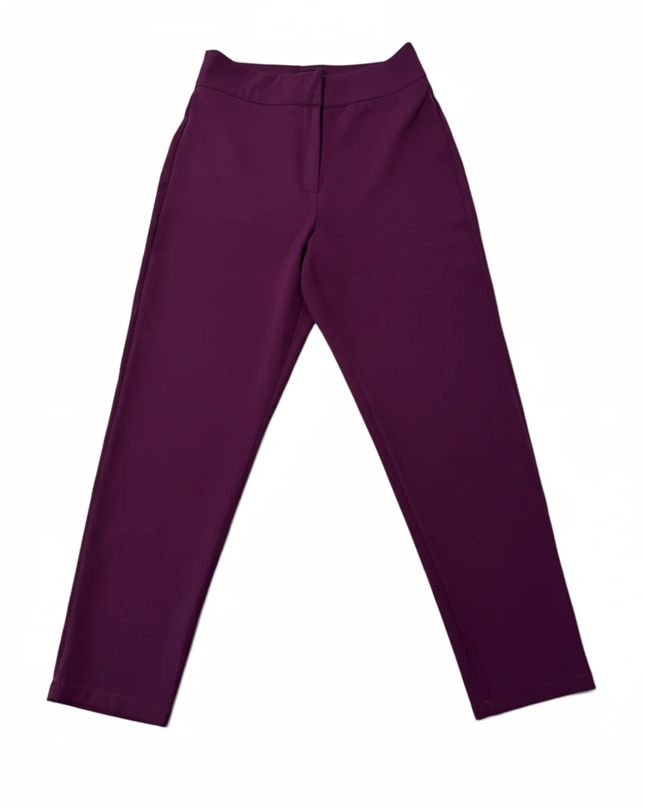TRENDYOL Purple High-Waist Tapered Trousers