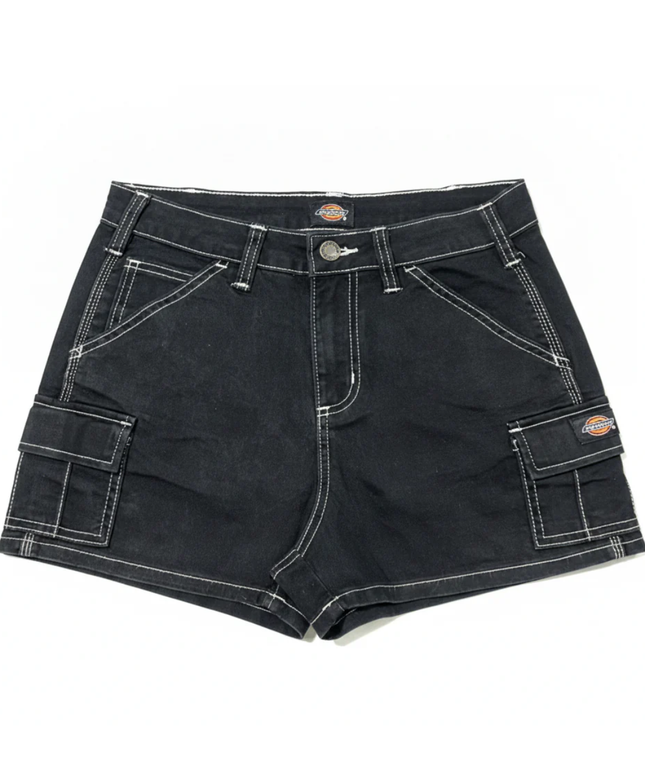 Dickies Black Utility Cargo Shorts with Contrast Stitching