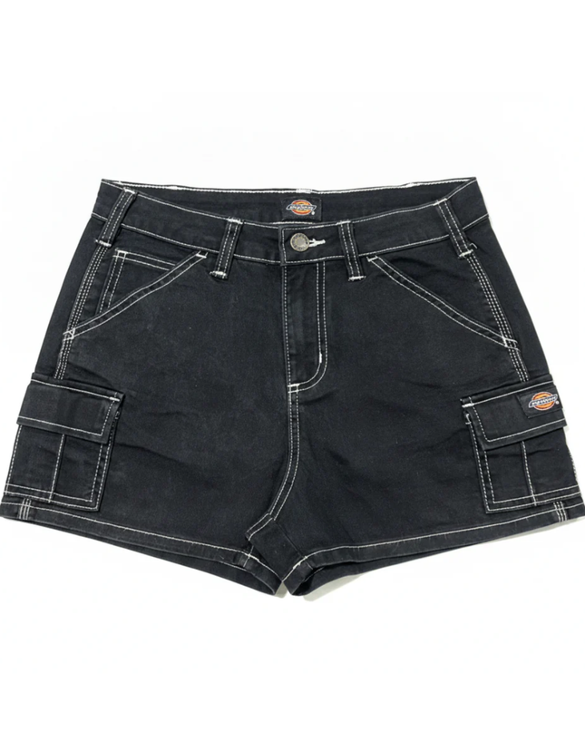 Dickies Black Utility Cargo Shorts with Contrast Stitching