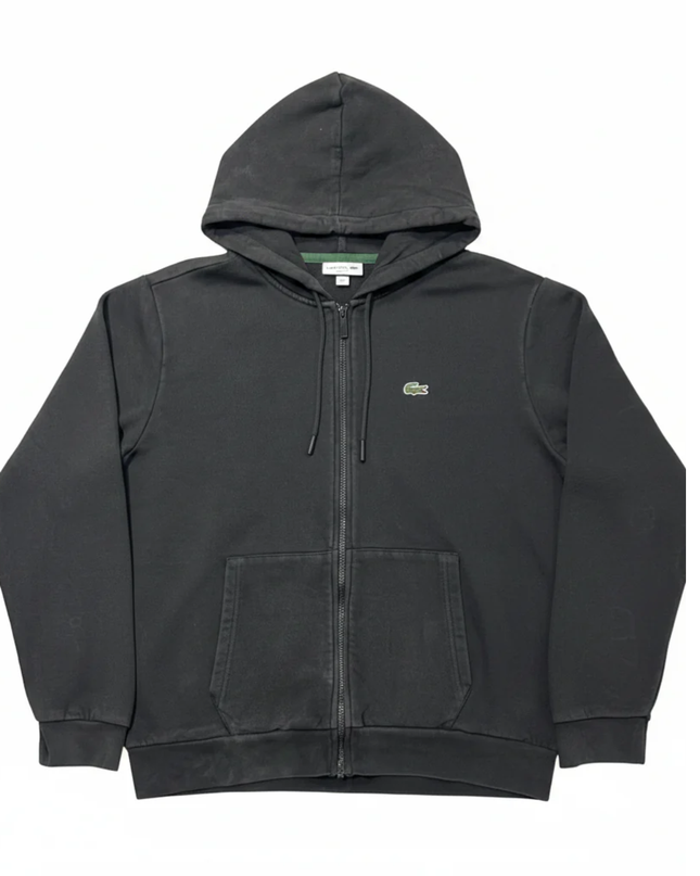 Lacoste Classic Fit Black Zip-Up Hoodie