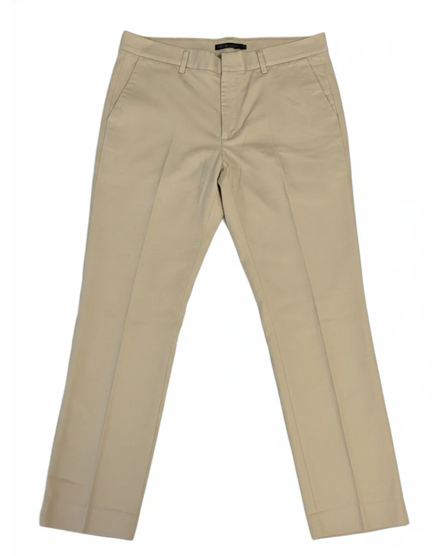 Zara Beige Tailored Straight Leg Trousers