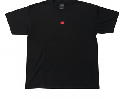 Anti Social Social Club Black Graphic Tee with Flag Detail