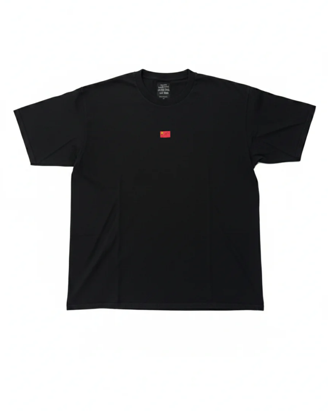 Anti Social Social Club Black Graphic Tee with Flag Detail