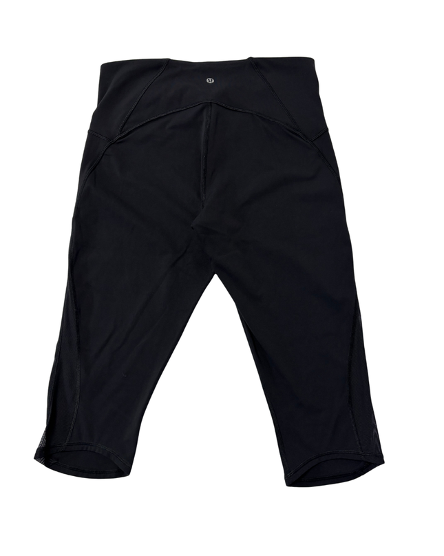 Lululemon Black Cropped Mesh Leggings