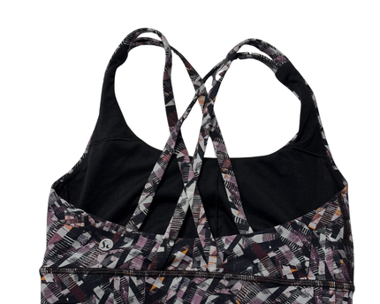 Lululemon Multicolor Abstract Patterned Strappy Sports Bra