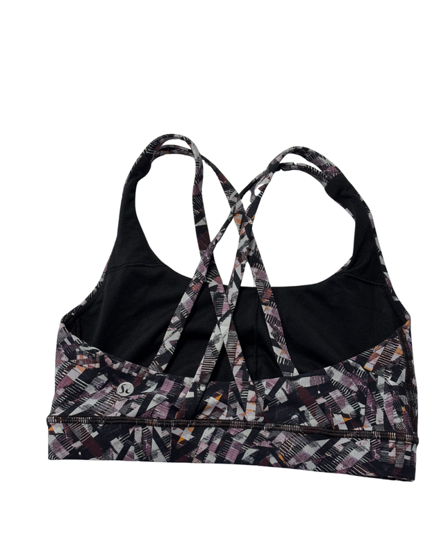 Lululemon Multicolor Abstract Patterned Strappy Sports Bra