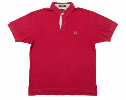 Tommy Hilfiger Classic Red Short Sleeve Pique Polo Shirt