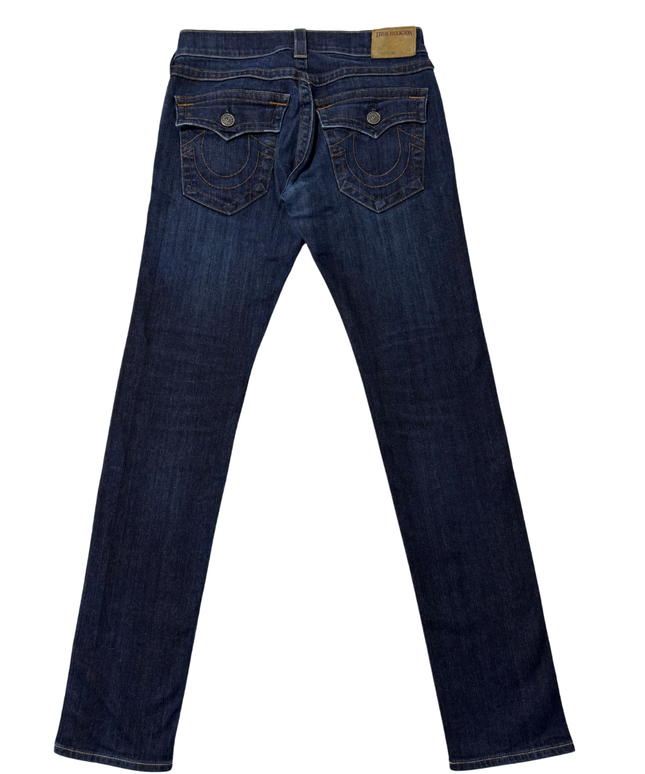 True Religion Dark Blue Rocco Relaxed Skinny Jeans