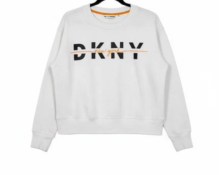 DKNY Sport White Graphic Logo Sweatshirt