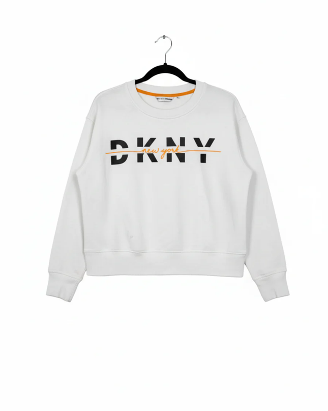 DKNY Sport White Graphic Logo Sweatshirt