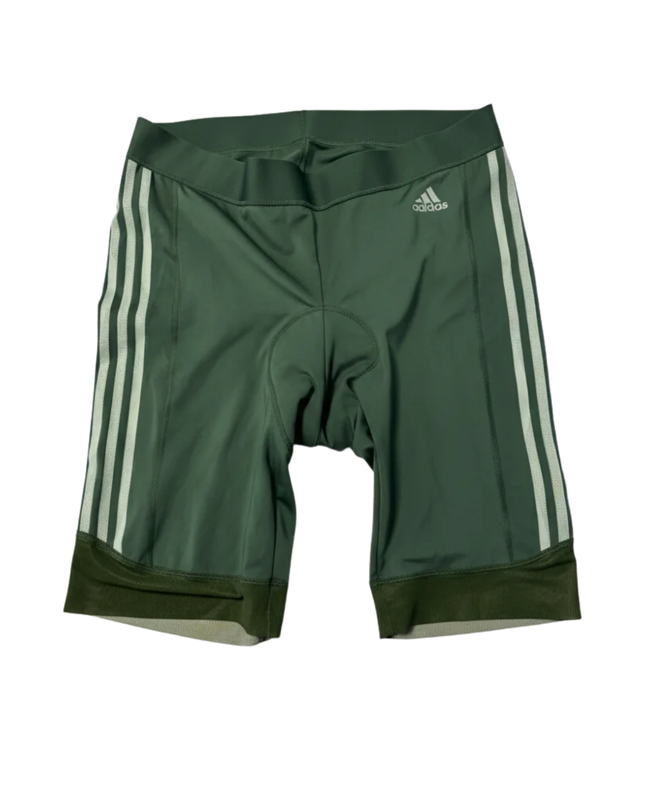Adidas Green High-Waisted Padded Cycling Biker Shorts