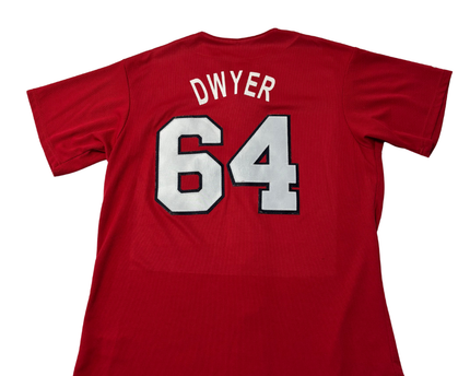 Majestic Red Washington Nationals Dwyer #64 Baseball Jersey