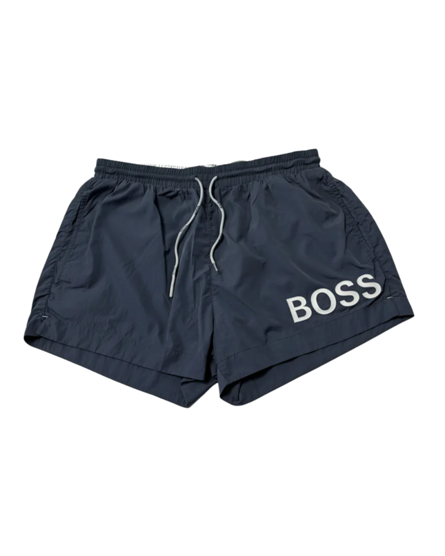 BOSS Grey Logo Athletic Casual Shorts