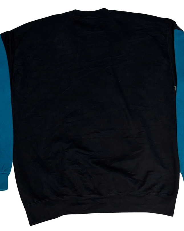 Stussy Black/Teal Paneled Logo Sweatshirt