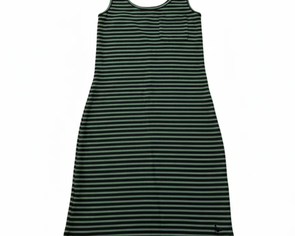 Jack Wills Black/Green Striped Scoop Neck Mini Dress