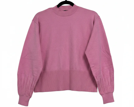 Y.A.S Pink Mock Neck Ribbed Knit Sweater W/Tags