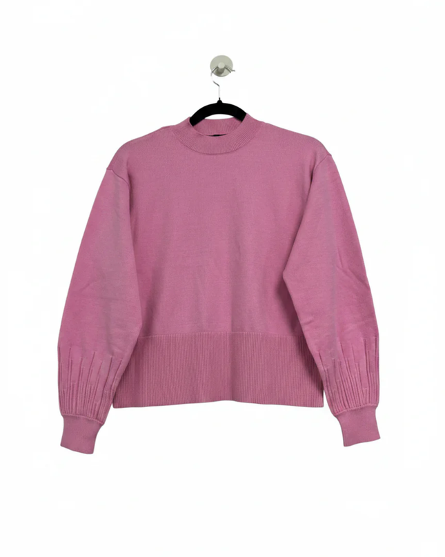 Y.A.S Pink Mock Neck Ribbed Knit Sweater W/Tags
