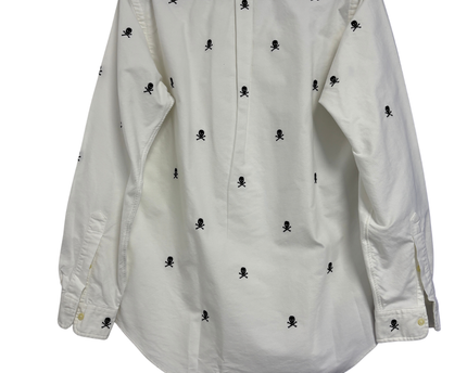 Ralph Lauren White Skull & Crossbones Classic Fit Shirt