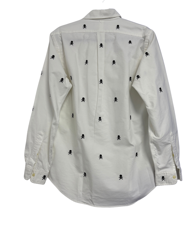 Ralph Lauren White Skull & Crossbones Classic Fit Shirt