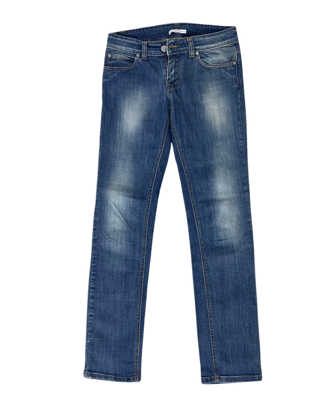 Angel Devil Straight Fit Blue Jeans – Faded Wash – Mid Rise - M | Waist: 28